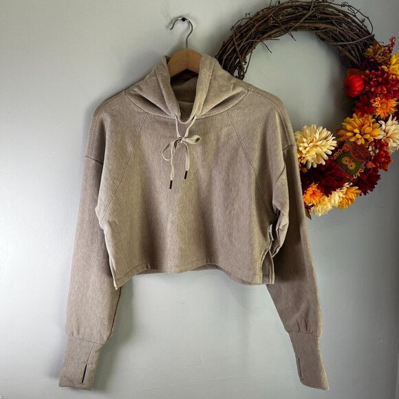 prAna Womens Sacred Space Pullover Crop Sweater XTRA-SMALL XS in Au Lait Heather - Picture 1 of 11